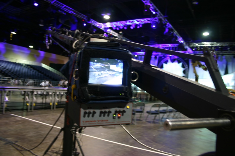 The boom arm of one video camera...